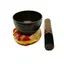 Bol tibetan cantator Nepal cu perna colorata - Silaba Aum (OM), 8cm, Dimensiune: 8cm