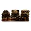 Statueta Feng Shui Maimute Omerta din lemn - 19cm
