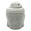 Vas aromaterapie din ceramica cu model Buddha, mare - alb