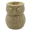 Vas aromaterapie din ceramica cu model Bufnita, mic - crem