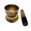 Bol tibetan cantator Nepal cu perna colorata - Ochii lui Buddha, 7cm