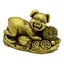 Statueta Feng Shui porc auriu din rasina 6,5cm, model 5