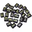 Set 25 rune gravate din onix negru - dreptunghi