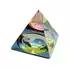 Piramida multicolor Feng Shui din sticla cu Yin Yang - medie